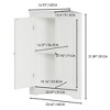 Floor Corner Cabinet, Bathroom Corner Storage Cabinet With Adjustable Shelf, Freestanding Narrow Cabinet Organizer for Bathroom Living Room - 4 of 4