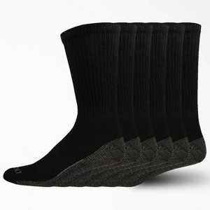 Dickies Men's Dri-Tech Crew Socks 6pk - Black 12-14 - 1 of 3