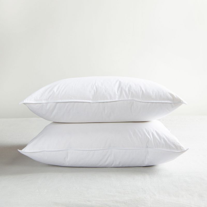 2 Pack Medium White Duck Feather & Down Bed Pillow | BOKSER HOME, 1 of 14