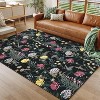 Washable Farmhouse Rug - Floral Print Stain-Resistant Low Pile Carpet, Throw Rug for Living Room, Bedroom, Dining Room Office - 4 of 4