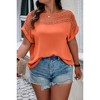 I AM A FASHION JUNKY Lace Plus Pattern Printed Batwing Sleeve Blouse - 2 of 4