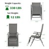 Costway Outdoor Foldable Reclining Chair Aluminum Frame 7-Position Adjustable - 3 of 4