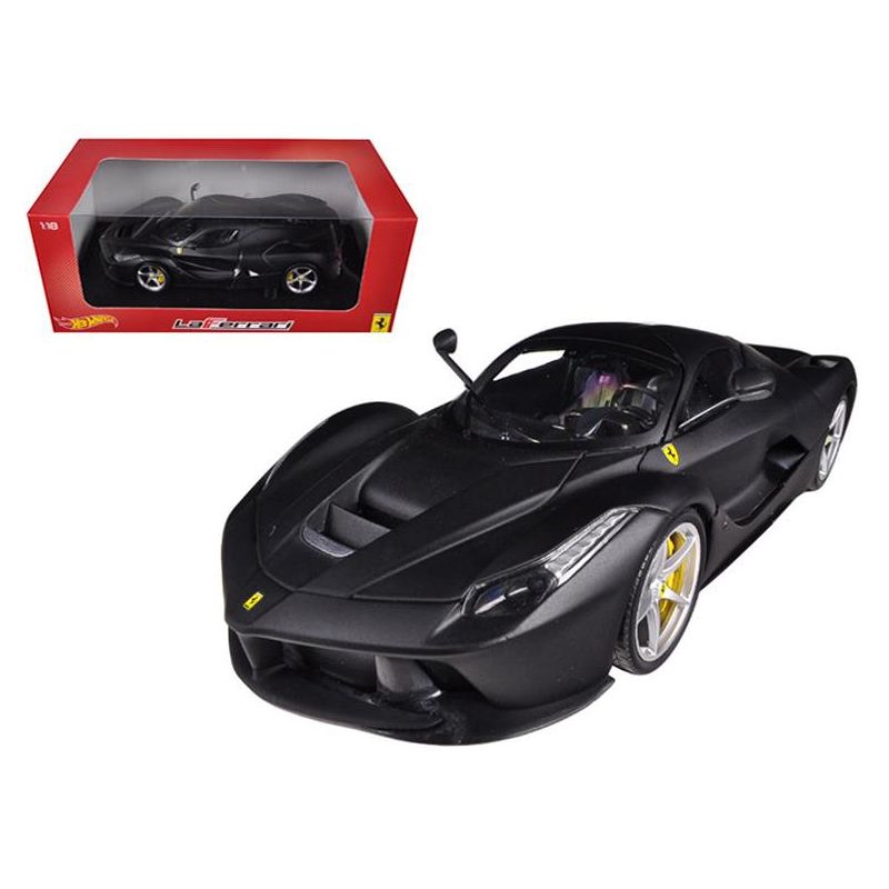 Ferrari Laferrari F70 Hybrid Matt Black 1/18 Diecast Car Model by Hot Wheels, 1 of 4
