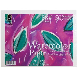 Jack Richeson Watercolor Paper, 9 x 12 Inches, 88 lb, White, 50 Sheets - 1 of 1