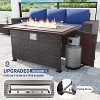 ALAULM Outdoor Patio Furniture Set Outdoor Sectional Rattan Sofa Set Brown Manual Wicker Patio Conversation Set with Cushions - 4 of 4