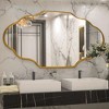 Beautyolove 26 in. W x 46 in. H Scalloped Gold Aluminum Alloy Framed Wall Mirror Irregular Decorative Wall Mirror - 2 of 4