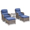 Outdoor Swivel Rocker Chair with 6 Inch Thick Cushion 2 in 1 Porch Glider Swivel Chair - Wicker Patio Furniture Patio Swivel Glider Seating - 3 of 4