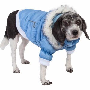 Pet Life (R) Classic Metallic Fashion 3M Insulated Dog Coat Parka with Removable Hood - 1 of 4