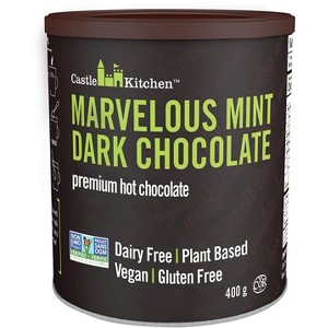Castle Kitchen Marvelous Mint Dark Chocolate Hot Chocolate - Dairy-Free, Vegan Premium Hot Chocolate Mix - Just Add Water - 14 oz - 1 of 4