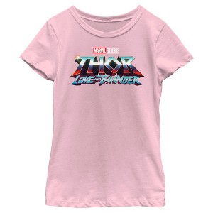 Girl's Marvel: Thor: Love and Thunder Classic Logo T-Shirt - 1 of 4