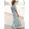 Women's Floral Puff Sleeve Maxi Dress - LASCANA - 2 of 4