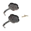 Unique Bargains Curtain Holdbacks Plum Blossoms Hooks Zinc Alloy 3.31"x1.97" 1Pair - 4 of 4
