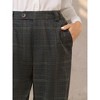 Hobemty Women's Houndstooth Vintage Work Plaid Long Trousers - 4 of 4