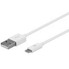 Monoprice USB-A to Micro B Cable - 6 Feet - White, Polycarbonate Connector Heads, 2.4A, 22/30AWG - Select Series - 2 of 4