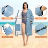 SUN CUBE Swim Parka Men Women, Unisex Hooded Changing Robe with Faux Shearling Fleece Lining for Swimming, Surfing, Water Sports - 3 of 4