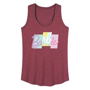 Women's - Barbie - Color Block Logo Graphic Racerback Tank - 1 of 4