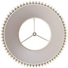Springcrest Ivory Linen Knife Pleat Medium Lamp Shade 9" Top x 14.5" Bottom x 10" High (Spider) Replacement with Harp and Finial - 3 of 4
