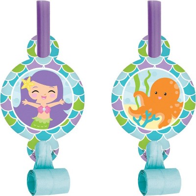 24ct Mermaid Friends Party Blowers