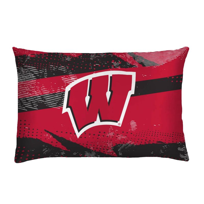 NCAA Wisconsin Badgers Slanted Stripe Twin Bedding Set in a Bag - 4pc, 3 of 4