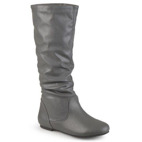 Womens shops grey leather riding boots