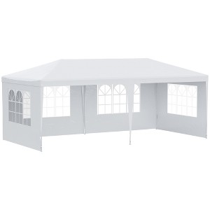 Outsunny Large 10' x 20' Party Tent, Events Shelter Canopy Gazebo with 4 Removable Side Walls for Weddings, Picnic - 1 of 4