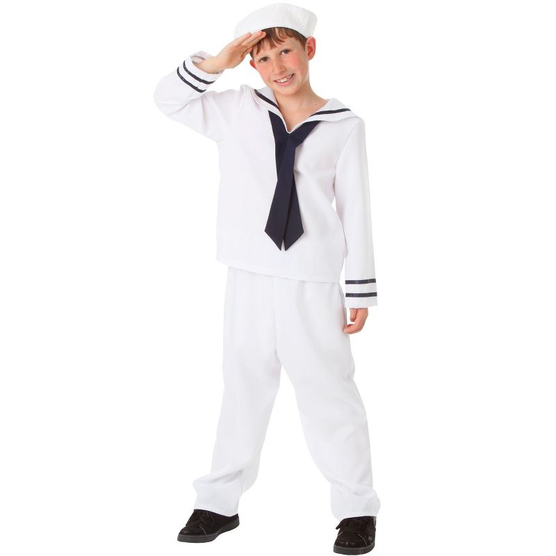 HalloweenCostumes.com Child White Sailor Costume, 1 of 2