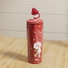 Zak Designs 25oz Double-Wall Plastic Straw Tumbler with Topper Strawberry Shortcake - 4 of 4