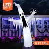 Joyfy 12 FT Halloween Inflatable Outdoor Decoration, Towering Terrible Ghost Inflatable with Built-in LED for Halloween Party Yard Outdoor Decoration - 3 of 4