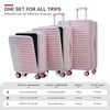 Hardshell Luggage Sets, 20/24/28 IN Suitcase with Front Pocket,  TSA Lock, USB Interface -ModernLuxe - 3 of 4