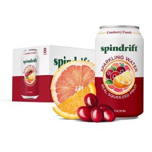 Spindrift Cranberry Punch Sparkling Water - 8pk/12 fl oz - 1 of 4