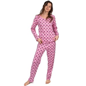 Leveret Women’s 2-Piece Cotton Pajama Set – Loose Fit - 1 of 3
