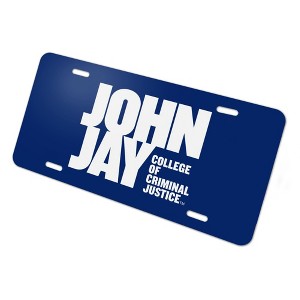John Jay College of Criminal Justice Primary Logo Novelty Metal Vanity Tag License Plate - 1 of 4