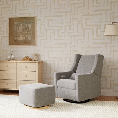 Eco-Weave Grey Performance Swivel Reclining Armchair with USB