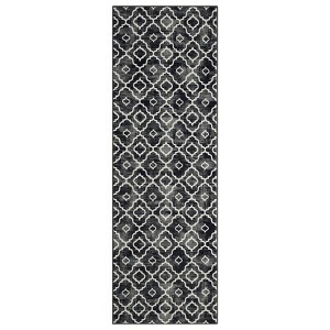 Washable Modern Geometric Rug Non Slip Low Pile Rug Retro Throw Floor Cover Foldable Indoor Carpet for Living Room Bedroom - 1 of 4