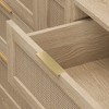 Sapphtopaz 9 Drawers 51.2" Rattan Dresser for Bedroom Metal Handles Storage Cabinet Closet Organizers and Storage for Bedroom, Closet, Living Room - 2 of 4