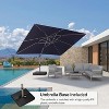 PURPLE LEAF Deluxe Aluminum Outdoor Patio Umbrella Square Cantilever Umbrellas - 4 of 4