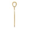 Black Bow Jewelry 14k Yellow Gold Diamond Cut Basketball Hoop and Ball Pendant - 2 of 4