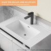 High Gloss Single Sink Wall Mounted Bathroom Storage Vanity Cabinet with Metal Handles - 4 of 4