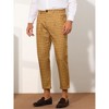 Lars Amadeus Men's Slim Fit Plaid Cropped Business Pants - 2 of 4