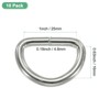 Unique Bargains Durable Multipurpose Iron Non-Welded Dee Rings Metal Buckle for Purse 10 Pcs - 3 of 4