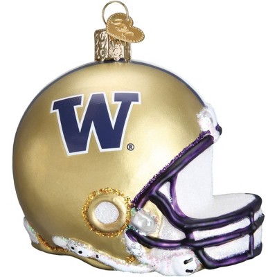 Old World Christmas Glass Blown Ornament for Tree, Washington Huskies Helmet