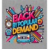 "Back By Popular Demand" Back To School  Adult Crew Neck Short Sleeve Tee - 2 of 2