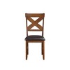 Acme Furniture Set of 2 Apollo Side Dining Chair Walnut & Espresso Faux Leather: Rubberwood Frame, Foam Fill - 2 of 4