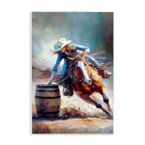 Stupell Industries Racing Rodeo Cowgirl Wall Plaque Art - 1 of 4