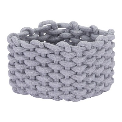 Unique Bargains Handcrafted Odorless Cotton Rope Chic Decorative Storage Basket