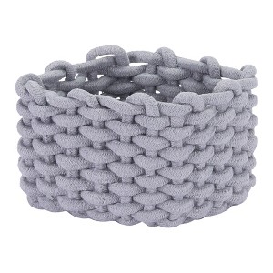 Unique Bargains Handcrafted Odorless Cotton Rope Chic Decorative Storage Basket - 1 of 4