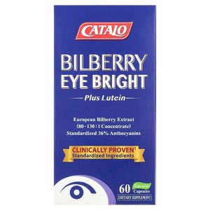 CATALO Bilberry Eye Bright Plus Lutein, 60 Vegetarian Capsules - 1 of 4