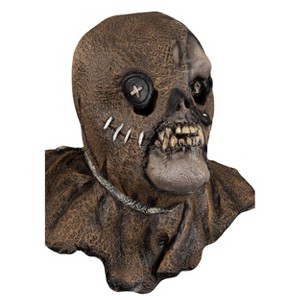 HalloweenCostumes.com One Size Fits Most   Sinister Scarecrow Adult Mask, Brown/Brown - 1 of 4