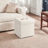 LEDREM Foldable Ottoman with Hidden Storage, 15-Inch Cube Footrest Stool, 660lb Weight Capacity - 3 of 4