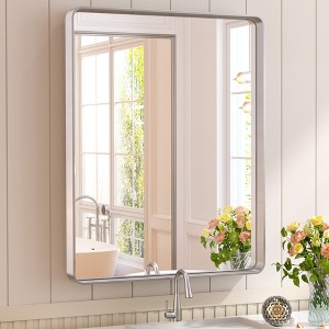 Keonjinn Framed Wall Mirror, Modern Rectangular Bathroom Vanity Mirror, Wall Mounted - 1 of 4